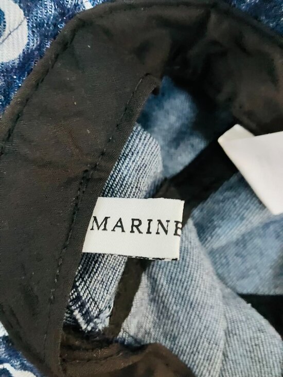 MARINE SERRE Sun Protection Visor Women\'s Denim Bucket Hat Casual